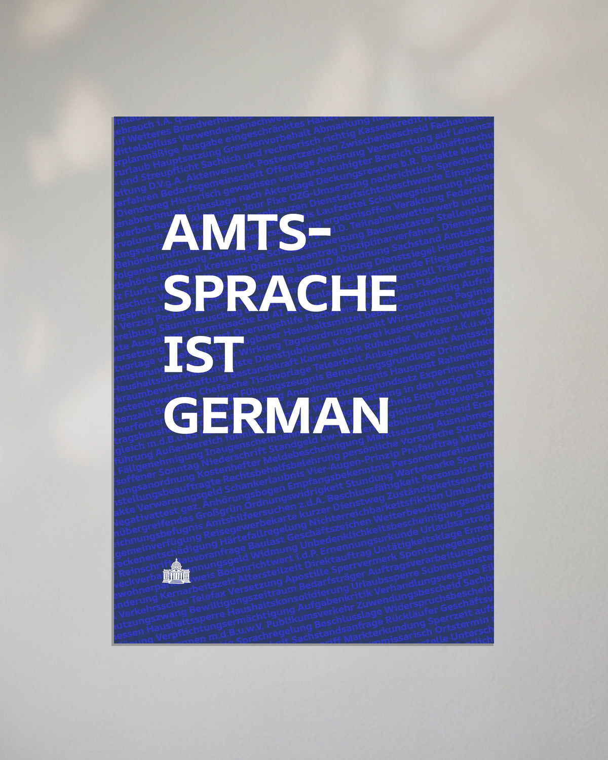 Poster "Amtssprache ist German" | Blau