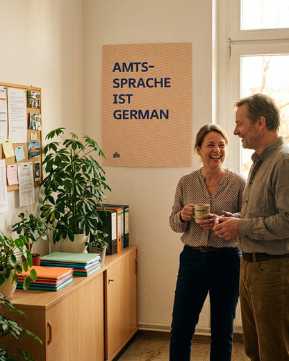 Poster "Amtssprache ist German" | Peach