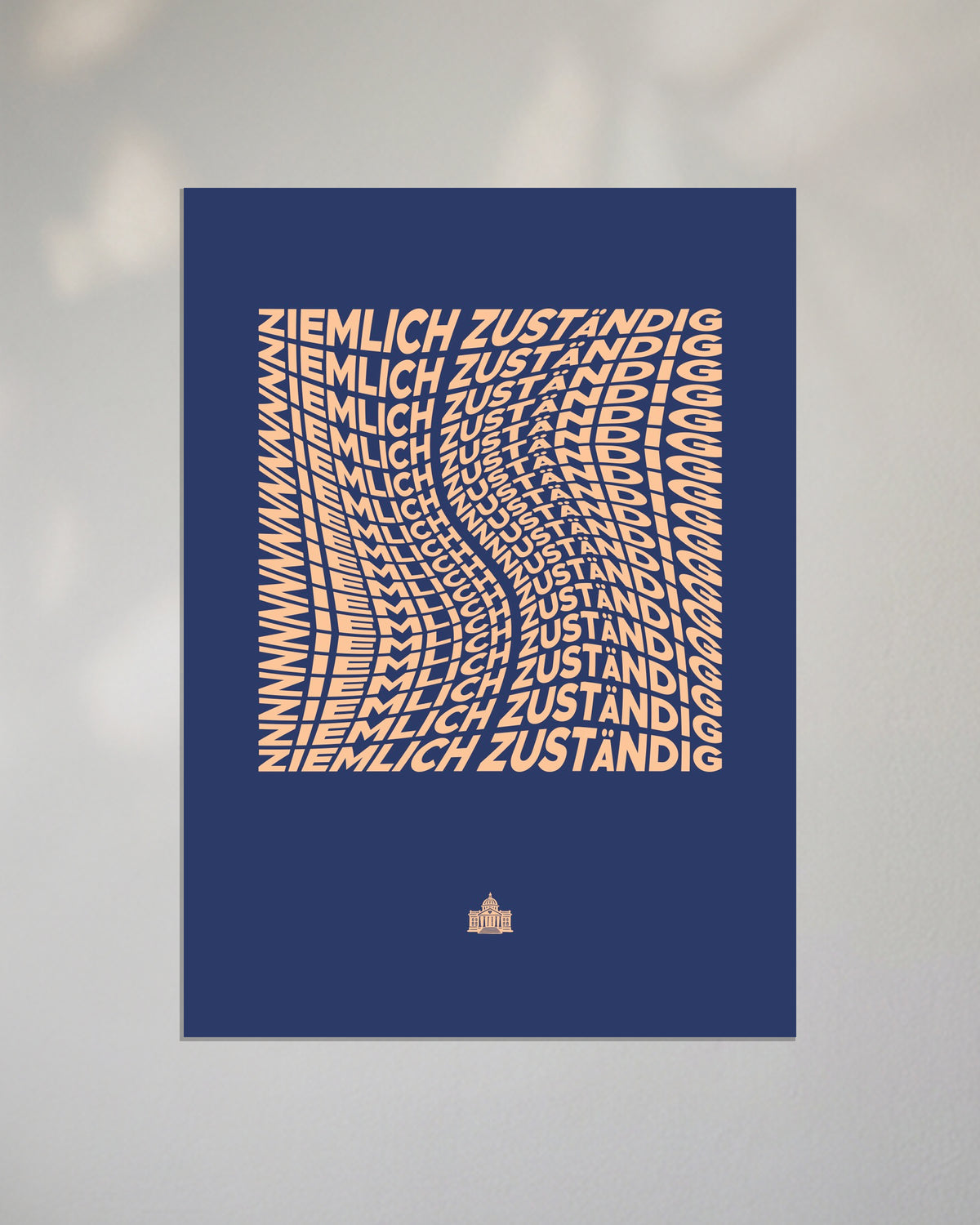 Poster "Ziemlich Zuständig" | Dunkelblau-Peach