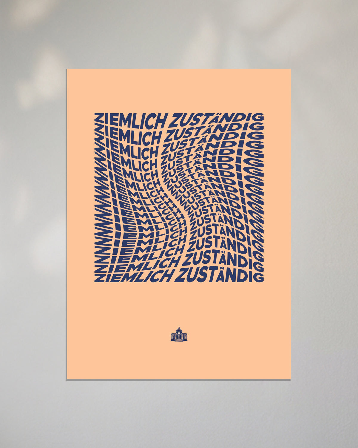Poster "Ziemlich Zuständig" | Peach-Dunkelblau