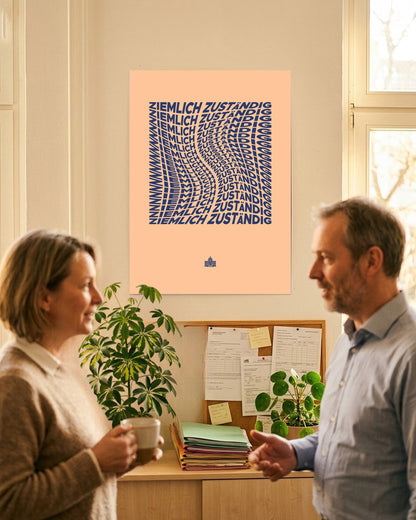 Poster "Ziemlich Zuständig" | Peach-Dunkelblau