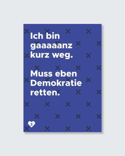 Postkarte „Demokratie retten"