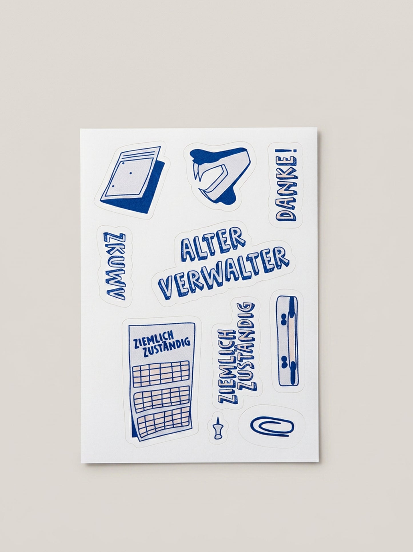 Alter Verwalter Sticker-Set (10 Motive, A6-Bogen)