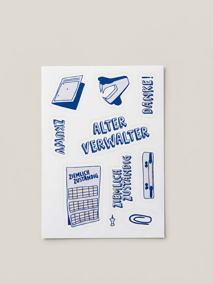 Alter Verwalter Sticker-Set (10 Motive, A6-Bogen)